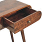 Curved Console Table - California Walnut Finish