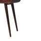 Curved Console Table - California Walnut Finish