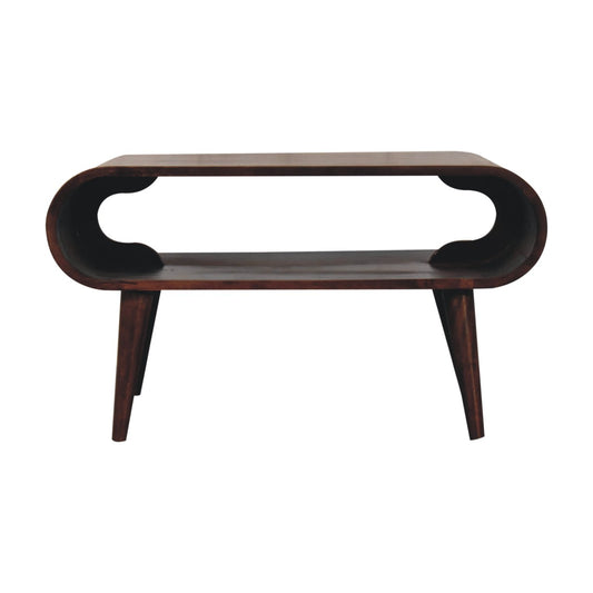 WillowStone Open California Walnut Coffee Table – handcrafted solid wood furniture by WillowStone
