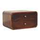 Wall-Mounted Curved Nightstand - California Walnut Finish