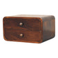 Wall-Mounted Curved Nightstand - California Walnut Finish