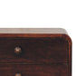 Wall-Mounted Curved Nightstand - California Walnut Finish
