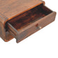 Wall-Mounted Curved Nightstand - California Walnut Finish