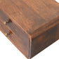 Wall-Mounted Curved Nightstand - California Walnut Finish