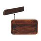 Wall-Mounted Curved Nightstand - California Walnut Finish