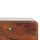 Curved Nightstand - California Walnut Finish