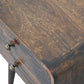 Curved Nightstand - California Walnut Finish