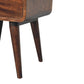 Curved Nightstand - California Walnut Finish