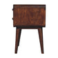 Curved Nightstand - California Walnut Finish