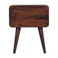 Curved Nightstand - California Walnut Finish
