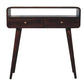 Curved Console Table - California Walnut Finish