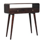 Curved Console Table - California Walnut Finish