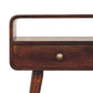 Curved Console Table - California Walnut Finish