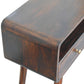 Curved Console Table - California Walnut Finish