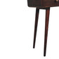 Curved Console Table - California Walnut Finish
