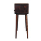 Curved Console Table - California Walnut Finish