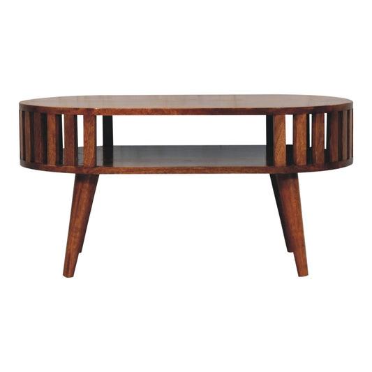 WillowStone Honey Caramel Ariella Coffee Table – handcrafted solid wood furniture by WillowStone