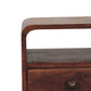 Mini Open-Slot Curved Nightstand - Honey Caramel Finish
