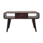 Curved Coffee Table - California Walnut Finish