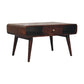 Curved Coffee Table - California Walnut Finish