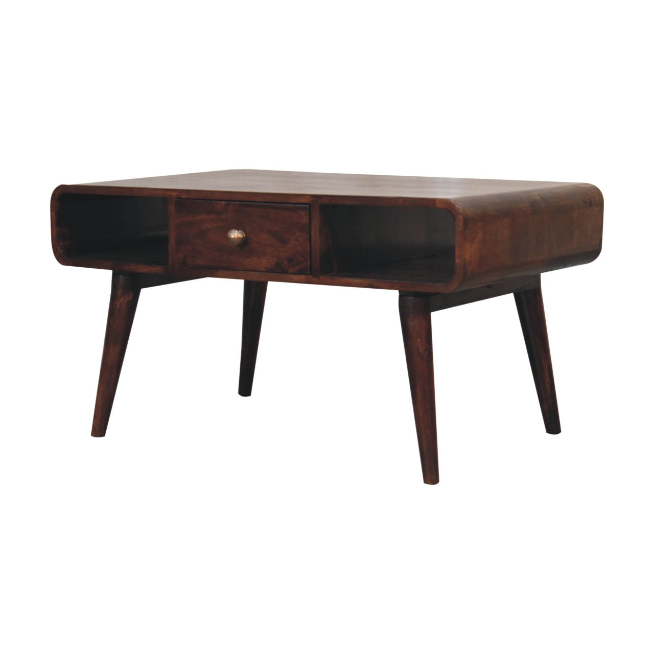 WillowStone Curved California Walnut Coffee Table