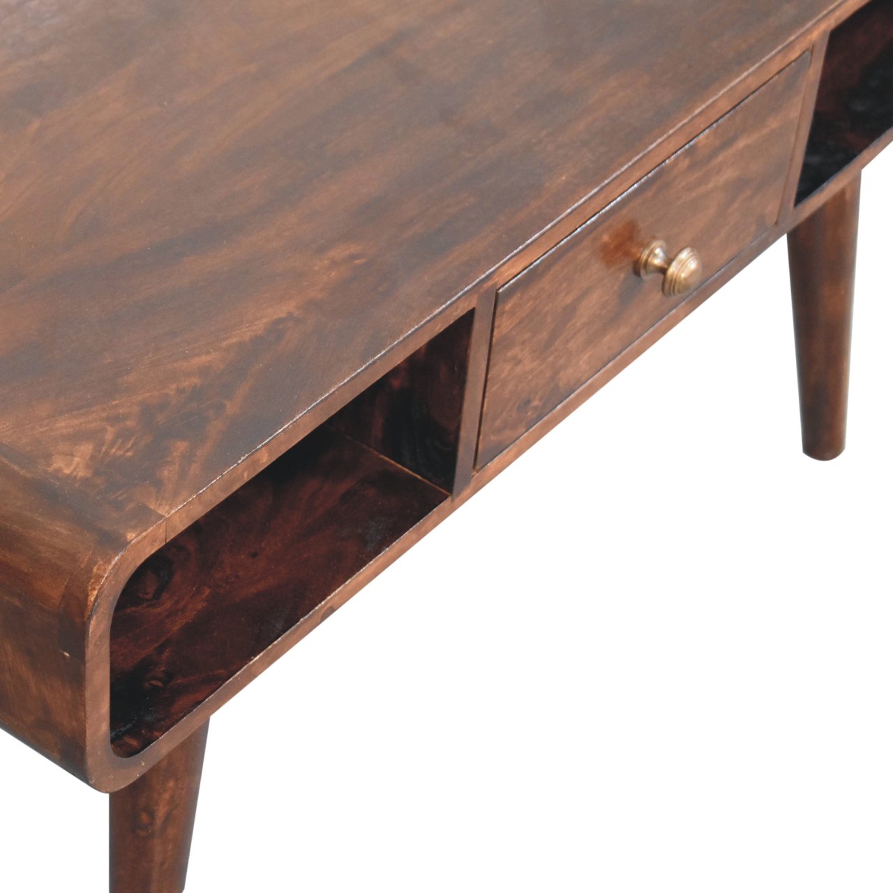 WillowStone Curved California Walnut Coffee Table
