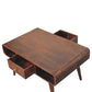 Curved Coffee Table - California Walnut Finish
