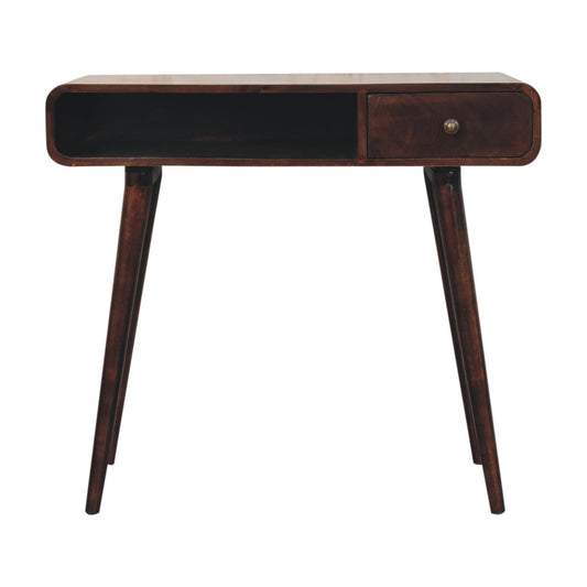 WillowStone Curved California Walnut Writing Desk