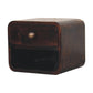 Mini Wall-Mounted Open-Slot Curved Nightstand - California Walnut Finish