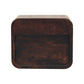 Mini Wall-Mounted Open-Slot Curved Nightstand - California Walnut Finish