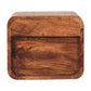 Mini Wall-Mounted Open-Slot Nightstand - Honey Caramel Finish