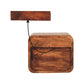 Mini Wall-Mounted Open-Slot Nightstand - Honey Caramel Finish