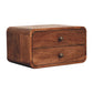 2-Drawer Floating Nightstand - Honey Caramel Finish