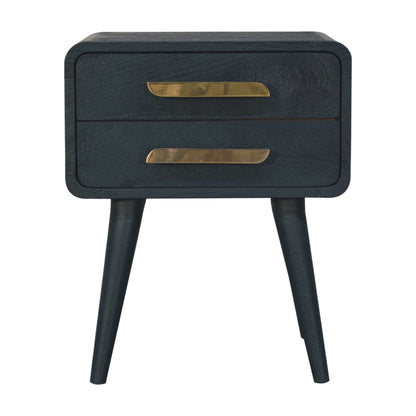 WillowStone Midnight Teal Bedside Table – handcrafted solid wood furniture by WillowStone