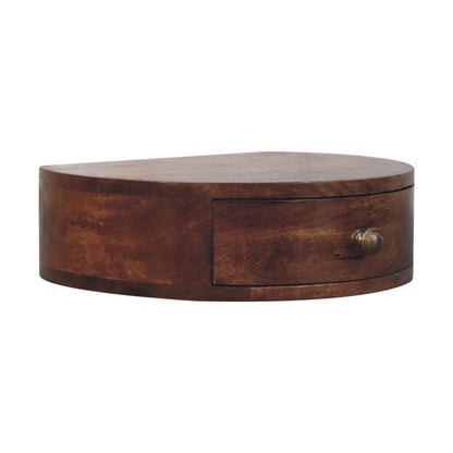 Honey Caramel Wall Mounted Rounded Bedside