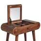 Mini Foldable Dressing Table - Honey Caramel Finish