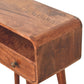 Mini Curved Console Table - Honey Caramel Finish