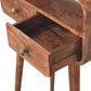 Mini Curved Console Table - Honey Caramel Finish