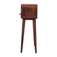 Mini Curved Console Table - Honey Caramel Finish