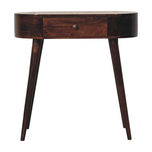 WillowStone Honey Caramel Rounded Small Console Table