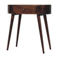 Small Rounded Console Table - Honey Caramel Finish
