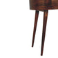 Small Rounded Console Table - Honey Caramel Finish