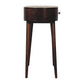 Small Rounded Console Table - Honey Caramel Finish