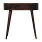 Small Rounded Console Table - Honey Caramel Finish