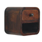 Extra Mini Open-Slot Curved Nightstand - Chestnut Finish