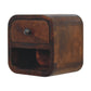 Extra Mini Open-Slot Curved Nightstand - Chestnut Finish
