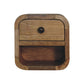 Extra Mini Open-Slot Curved Nightstand - Oak Finish