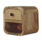 Extra Mini Open-Slot Curved Nightstand - Oak Finish