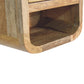 Extra Mini Open-Slot Curved Nightstand - Oak Finish