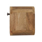 Extra Mini Open-Slot Curved Nightstand - Oak Finish